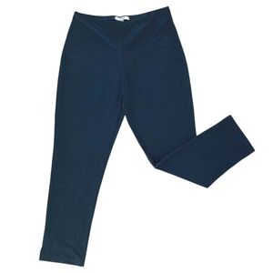 Sympli Stretch Jersey Straight Leg Pull On Pants Navy Blue Sz 10 Business Casual